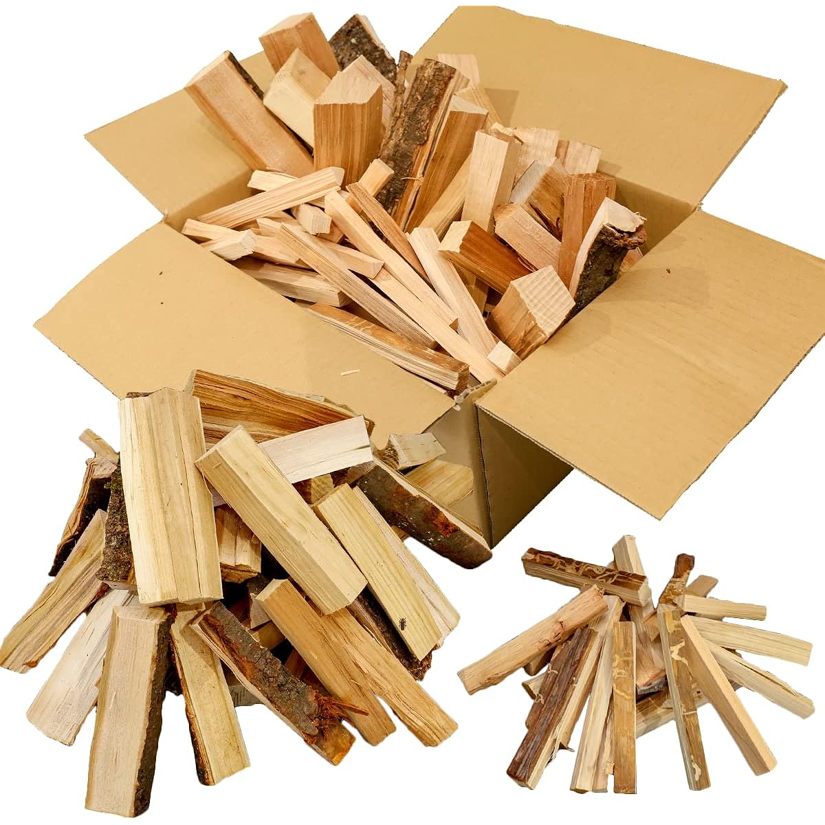 LOOSELY High Temperature Insect Killed Firewood Mix for Solo Camping Hardwood & Coniferous 17cm 5kg Size 80 (Sakura)