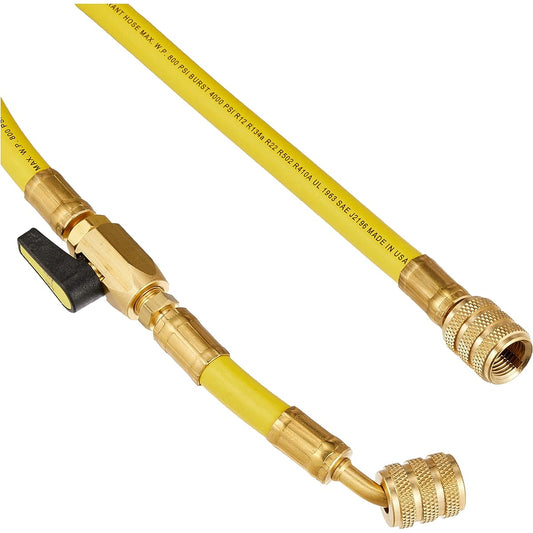 FUSO R410A Charge hose with valve 92cm yellow FS-720AB-3