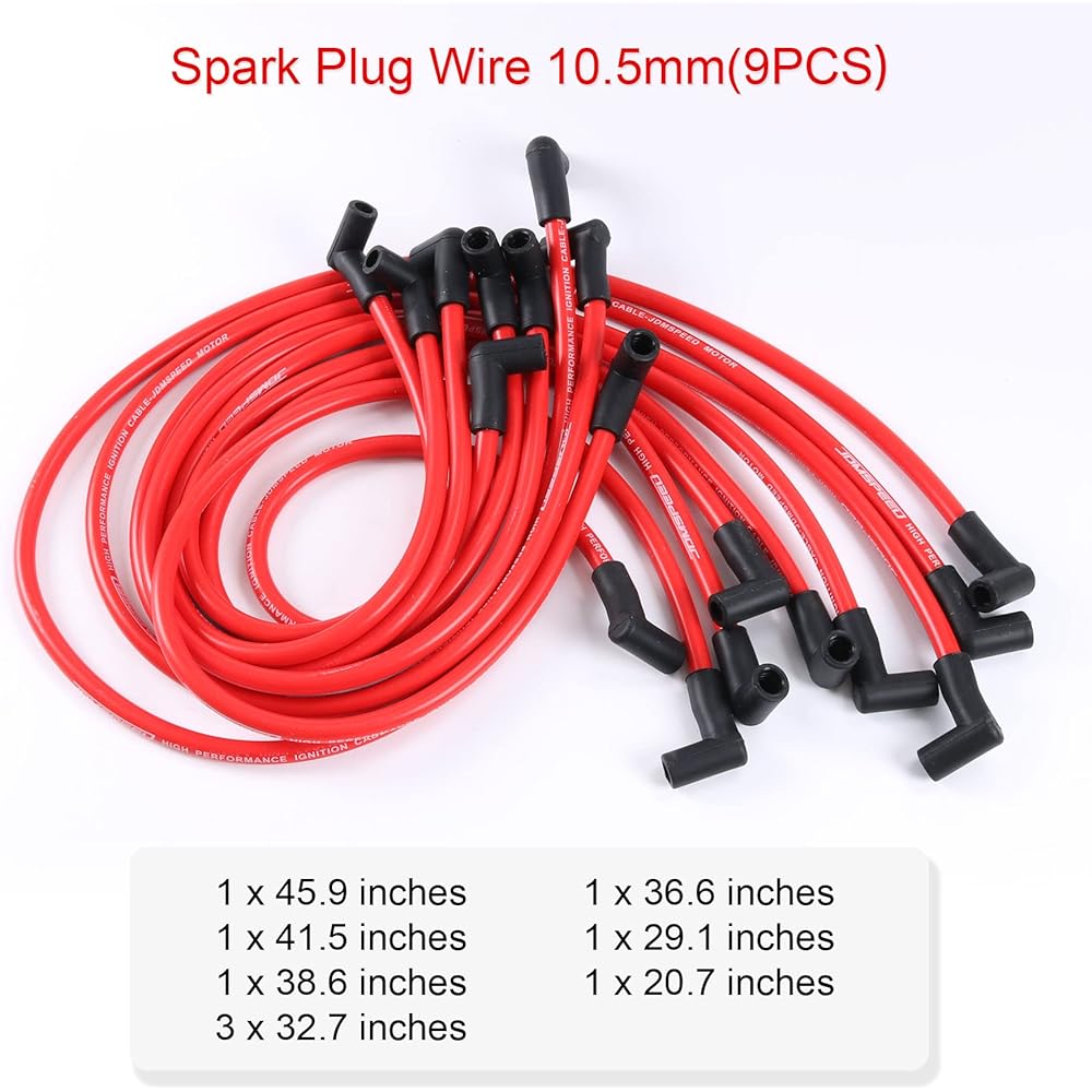 JDMSPEED 10.5mm High Performance Spark Plug Wire Set HEI SBC BBC 350 383 454 Electronic