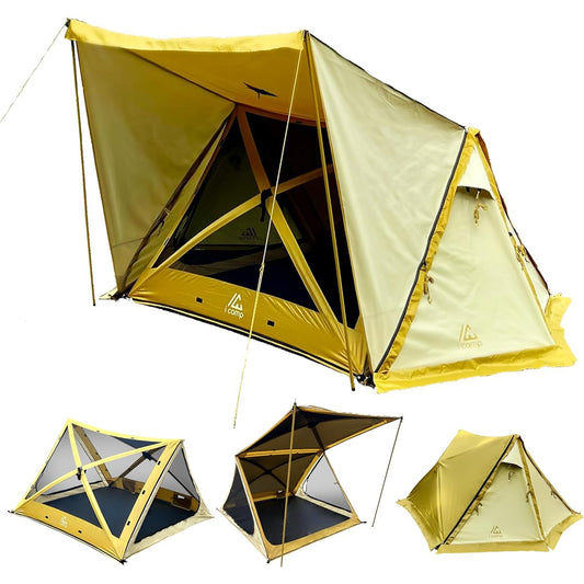 icamp Rakubain Super quick and easy to set up tent for 2 to 3 people, front room, UV protection, waterproof, with special ground sheet, canopy opening/closing, with poles, connectable, water pressure 2000mm, family, easy to take down, beginners, one-touc