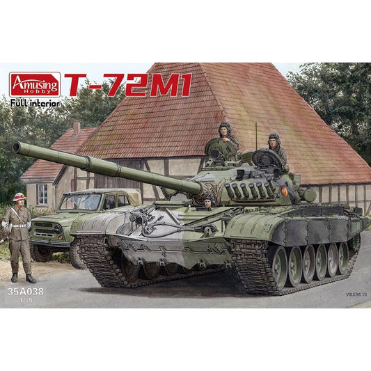 Amusing Hobby 1/35 East German Army T-72M Full Interior Plastic Model AMH35A038