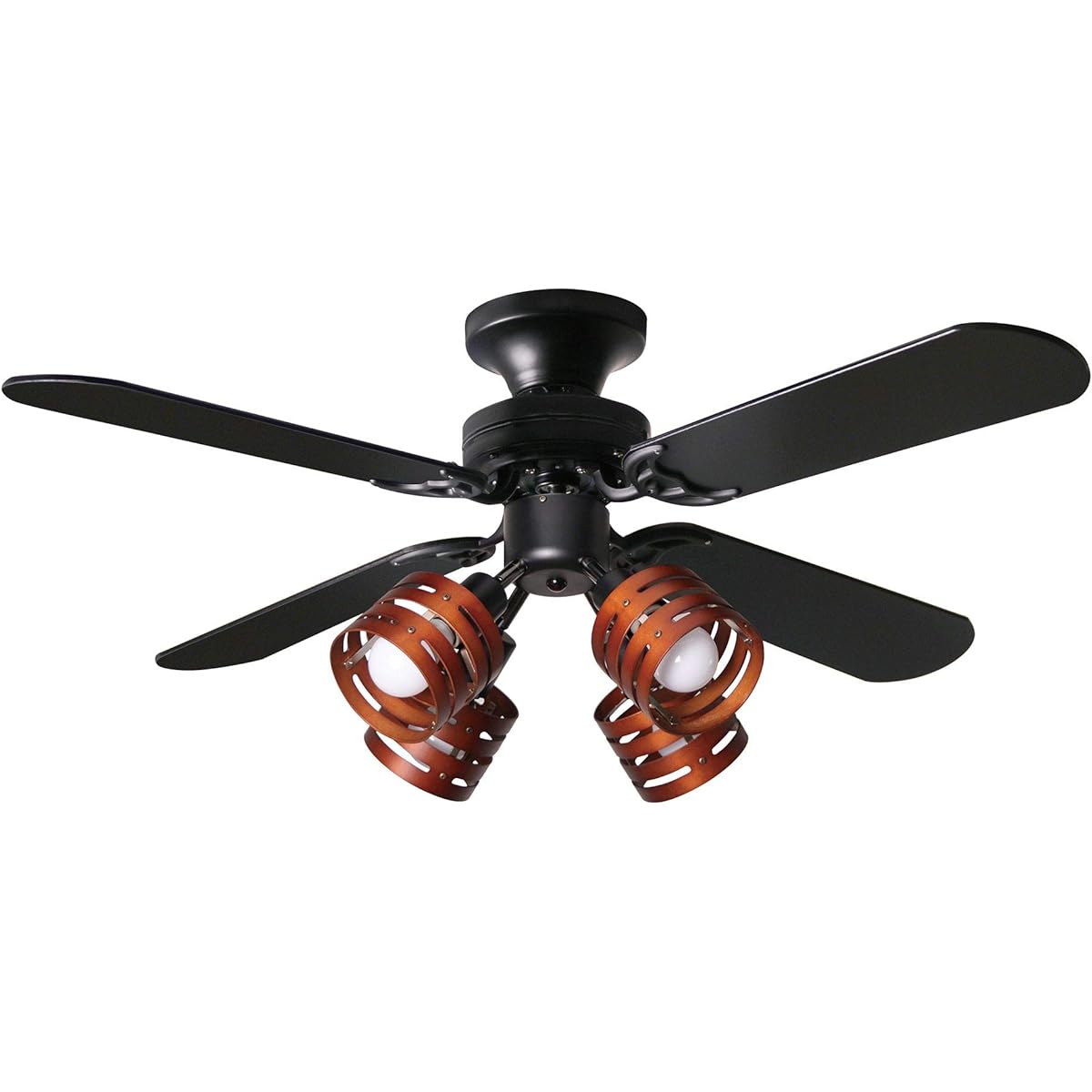 Parrot Uncle Ceiling Fan Light, Reversible, Remote Control, LED Compatible, Energy Saving, Air Flow Adjustment, Ceiling Light, Living Room Ceiling Fan, Cooling and Heating Effect, Japanese Instruction Manual Included, Brown (Brown)