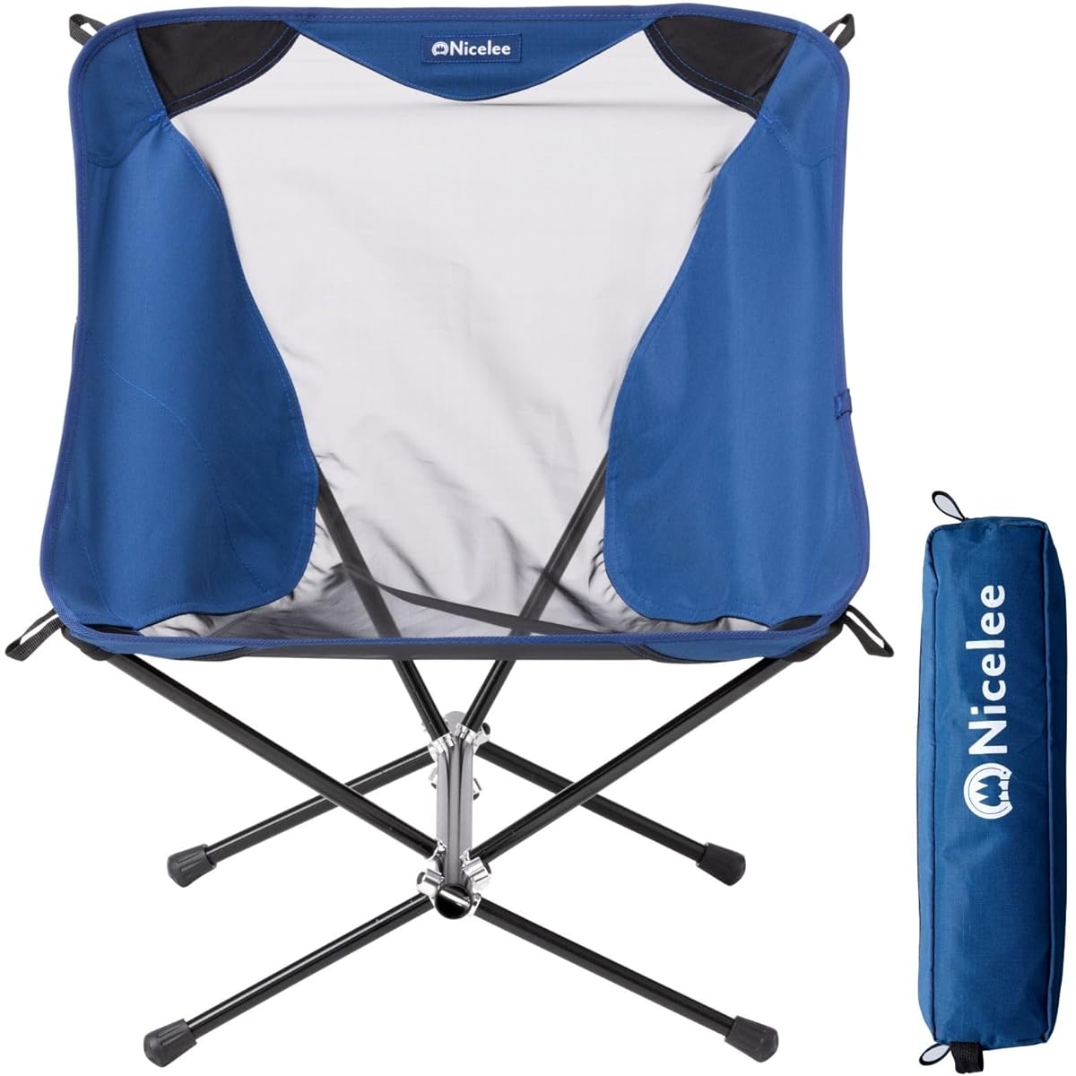 [Okayama Brand] Nicelee Camping Chair Outdoor Lightweight Aluminum Nylon Compact Cycling Chair Indigo Blue