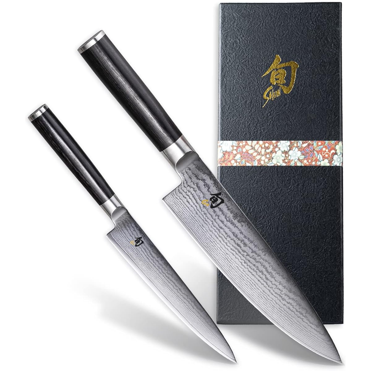 Kai Brand Shun Classic 2 Piece Set Chef's Knife Utility Set Made in Japan Stainless Steel Shun Knife Knife Set