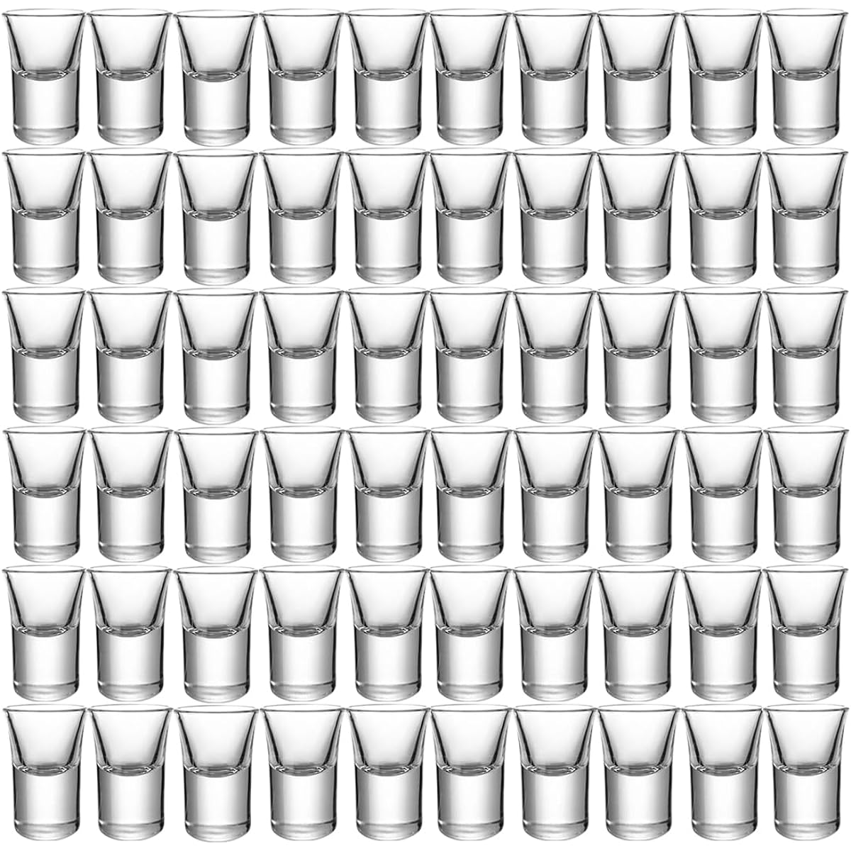 QuiExact 60 Shot Glasses - 15ml Clear Stain Mini Shot Glasses Mini Tequila Gras Set of 6 Shot Glasses 15ml Bar Shot Glasses Espresso 1 Ounce Shot Glasses Whiskey Shot Glasses Tequila Storage Rack Perfect for KTV Night Club (60 Cups) (15ml)