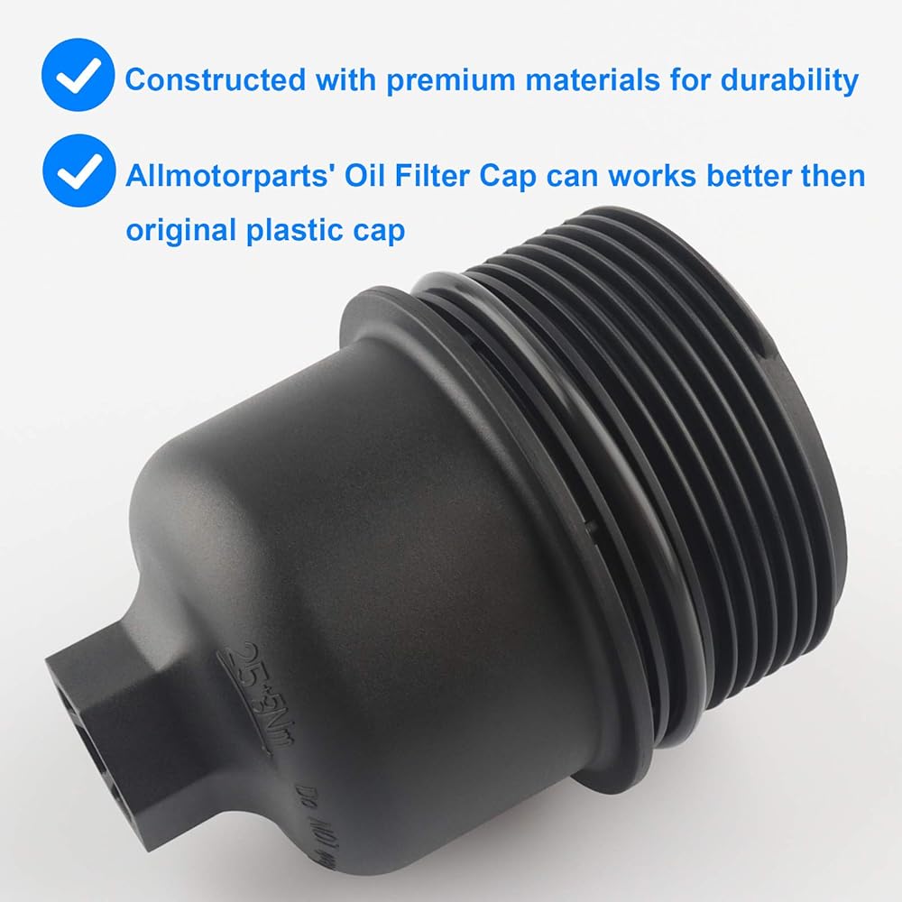 Oil Filter Housing Cap, Replacement 68191350AA, Chrysler Daggi Thram 200, 300, Pacifica, Challenger, Durango, Grand Caravan, Journey, Ceroquis, Grand Cheroke, Wrangler, etc.