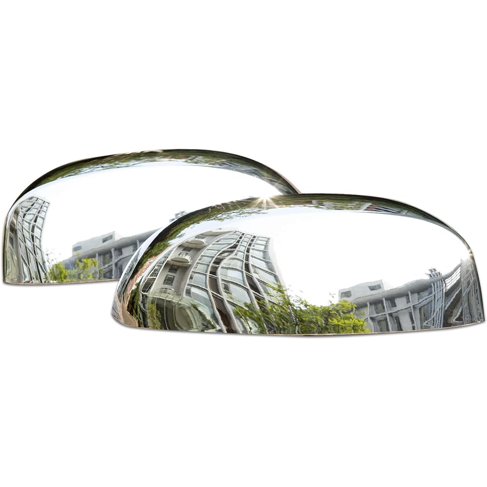 ECOTRIC Chrome Side View Mirror Cover 2007-2014 Chevrolet Sylvarad GMC Sierra Avarante Sabarban Escaled ESV Top Half Mirror Cap 1 Pair