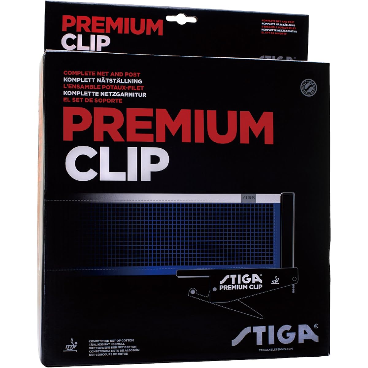 STIGA Table Tennis Premium Clip (Net & Support) 6390-00