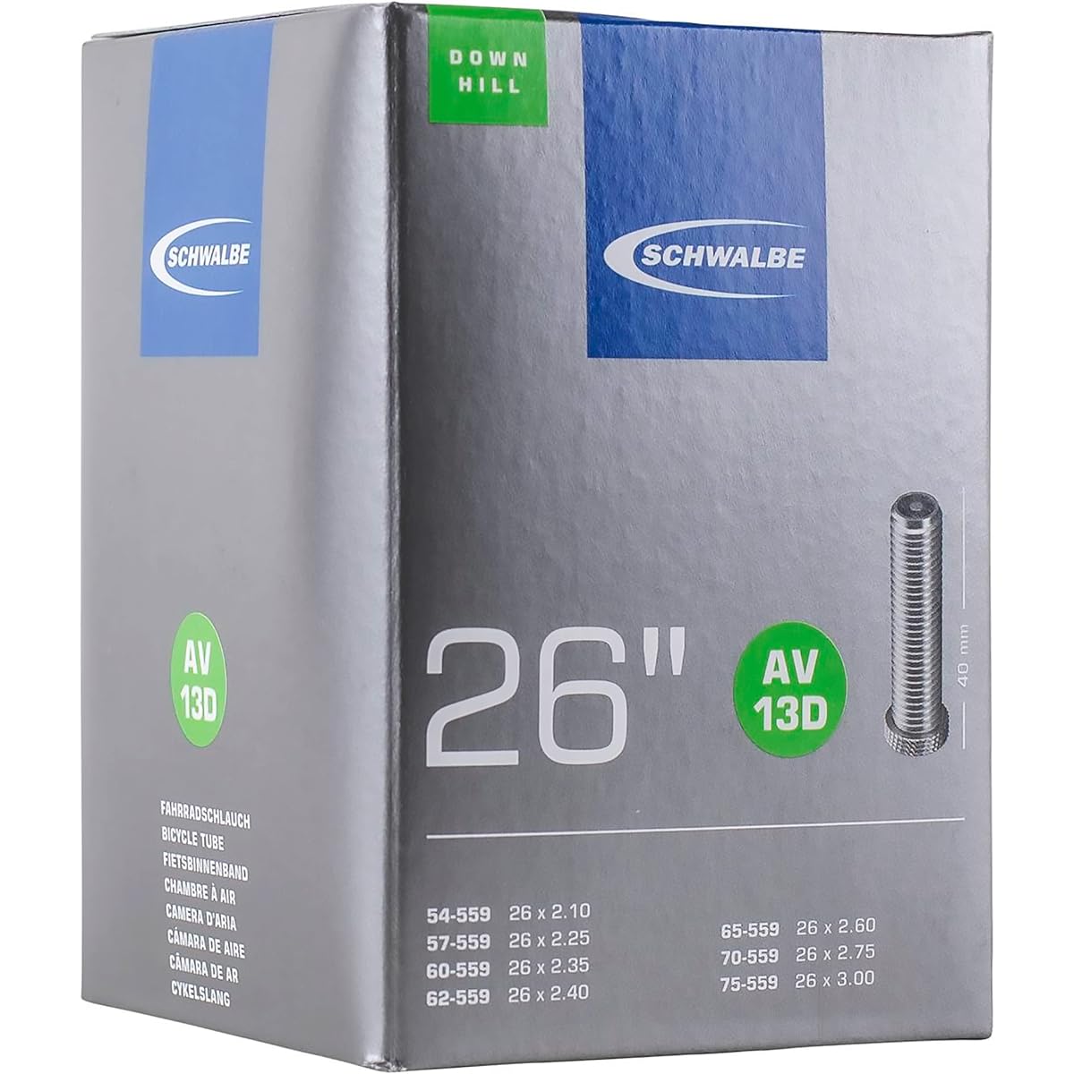 Schwalbe [Genuine] 13D-AV [26x2.10/3.00] American style 40mm cycle tube 10425740 26'