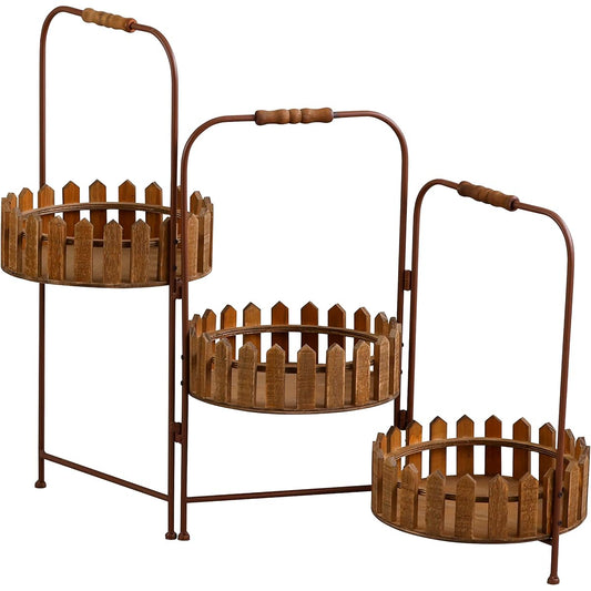 Abite 3-row shelf picket flower stand 3-row NA approx. W79 x D25 x H61cm WEY-705-NA