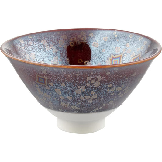 Kyoto ware Kiyomizu ware pottery kiln cup red iris KTA858