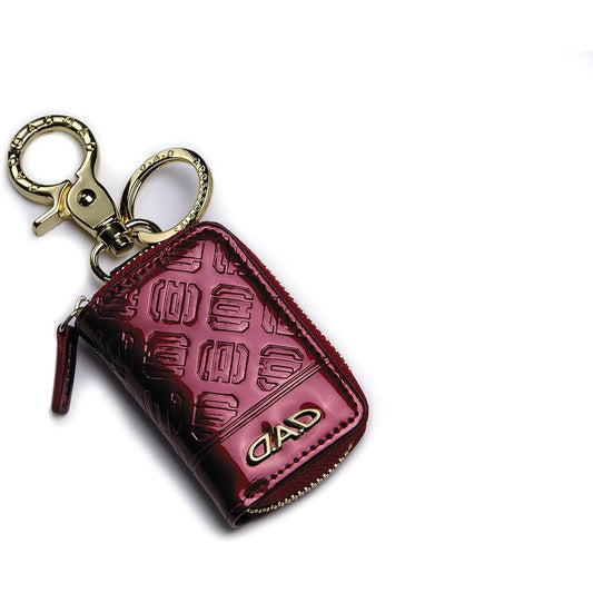 Garcon DAD [Small size smart key case] Smart key case 2 Monogram leather - Enamel deep red/gold HA566-03 D.A.D