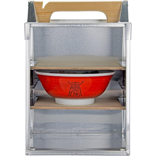 Aluminum delivery box, vertical type, 3 tiers (compatible with 3 bowls)