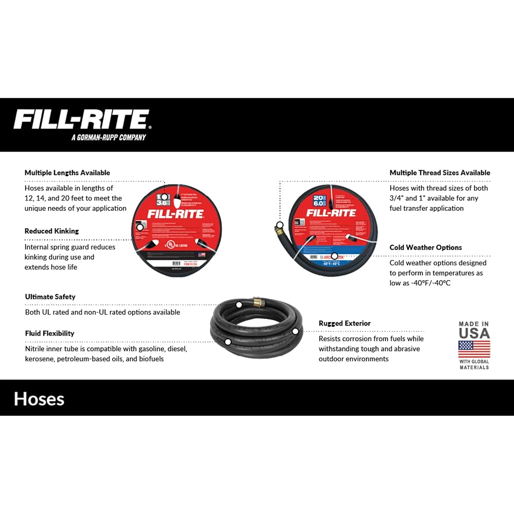 12-Ft. Fuel Pump Hose -FRH07512