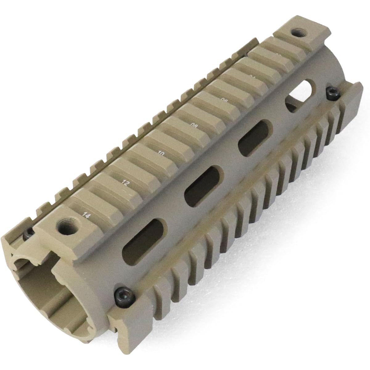 ANS Optical Easy Installation Pro Model Quad Rail System Picatinny Rail RIS Handguard Can be installed on AR-15/M4 etc. DE Tan