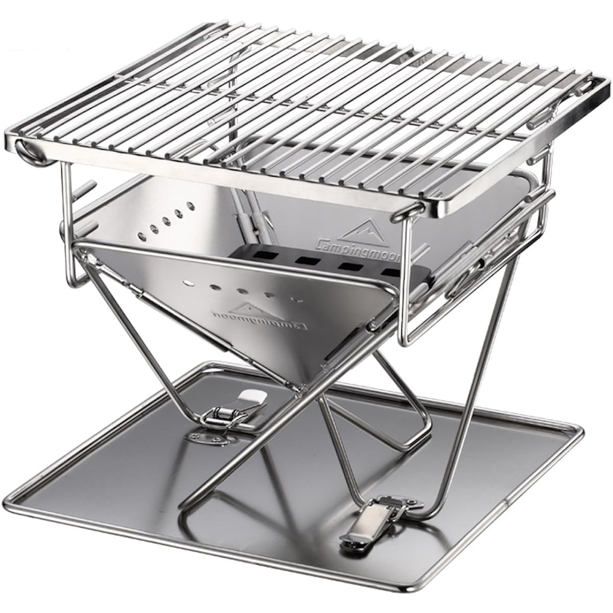 CAMPING MOON XS Bonfire Stand Charcoal Bed Net Bridge Plate Storage Pack Full Set for 4 People X-MINI-Pro.