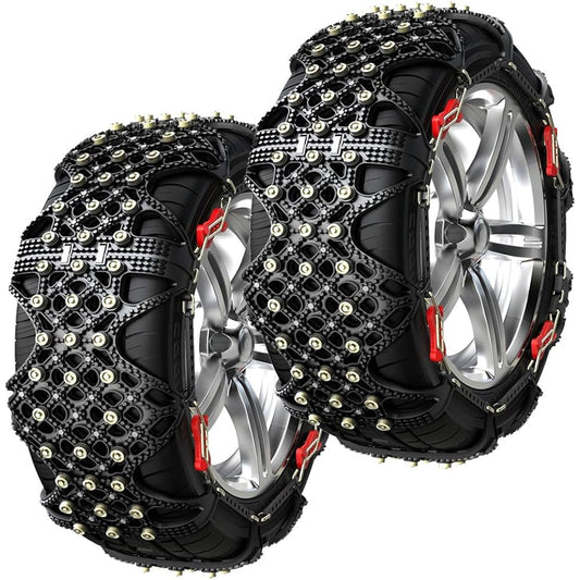 Tire chain, non-metallic, easy to install in as little as 5 minutes, no jacking required, compliant with Japanese chain regulations, non-metallic tire chain, made of rubber, improves running vibration and noise, up to 376 spike pins (S6)