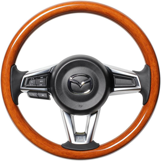 REAL Steering [Mazda Roadster (ND)] All wood/light brown wood MZCW-LBW-BK