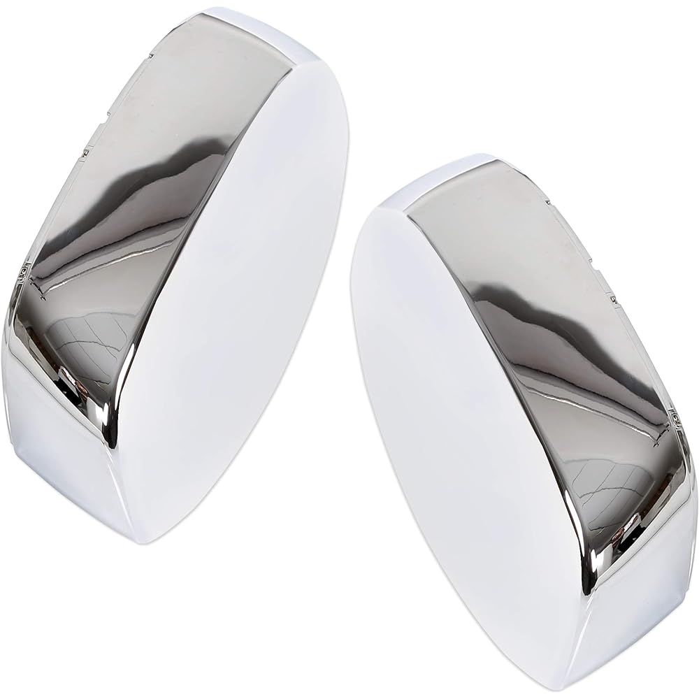 ECOTRIC Chrome Side View Mirror Cover 2007-2014 Chevrolet Sylvarad GMC Sierra Avarante Sabarban Escaled ESV Top Half Mirror Cap 1 Pair