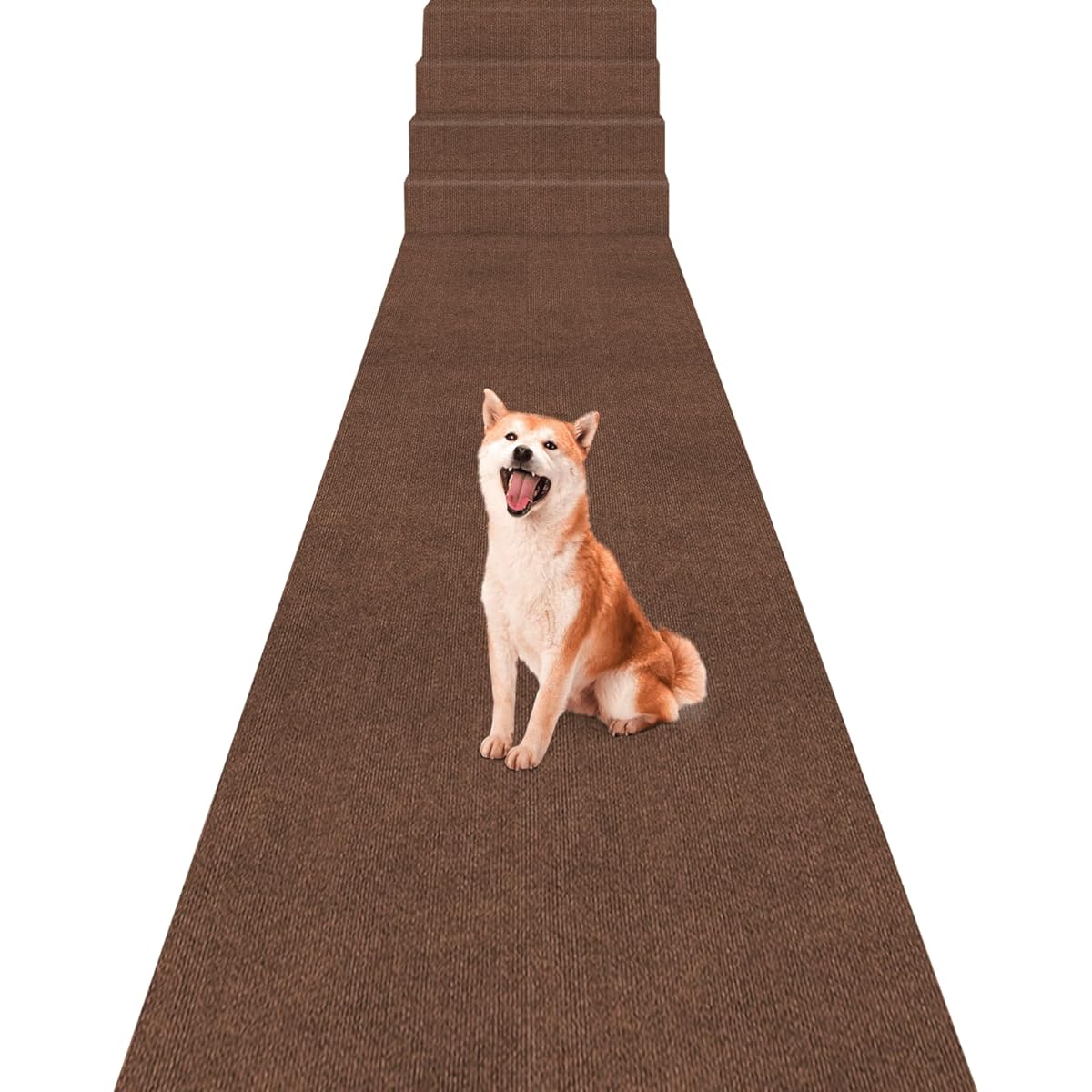 Hallway Mat Carpet Rug Rug Carpet Washable QIUYMI Stair Mat Approx. 600 x 60cm Non-Slip Kitchen Mat Brown Entrance Mat 4mm Suction Mat Memat Long Mat Anti-Slip
