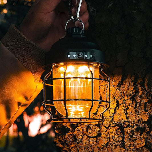 HOTIRAI Rechargeable Lantern, LED Lantern, Camping Lantern, Railroad Lantern, Atmosphere, 3 Color Switching, Stepless Dimming Lantern, Interior, Outdoor, BBQ, Disaster Prevention, Power Outage, Night Fishing, Emergency Use (Copper Color)