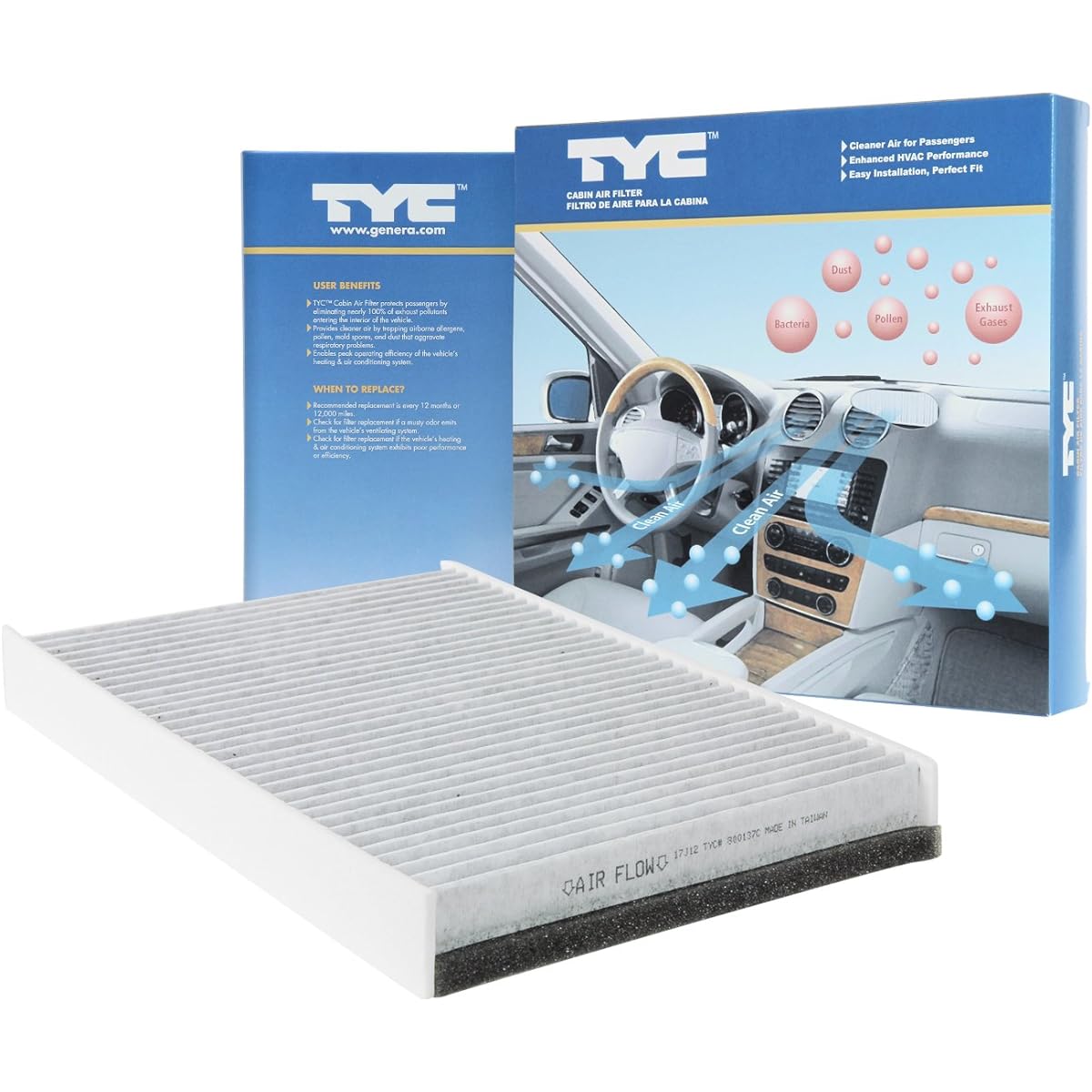 TYC 800137C VOLVO S80 replacement cabin air filter