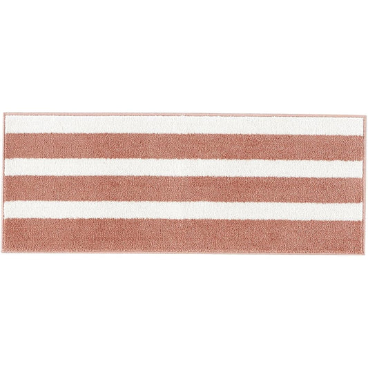 Suminoe Washable Kitchen Mat Basque 45 x 270cm Pink 13135872