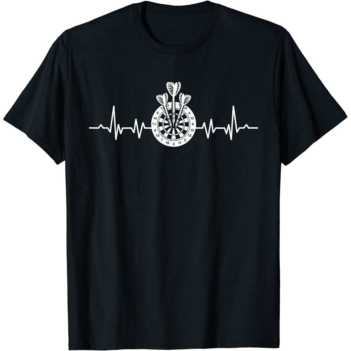 Darts Player Heartbeat Design Gift Darts T-Shirt