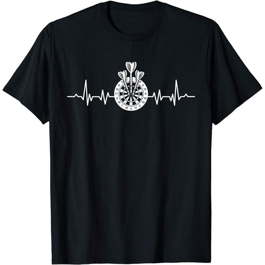 Darts Player Heartbeat Design Gift Darts T-Shirt