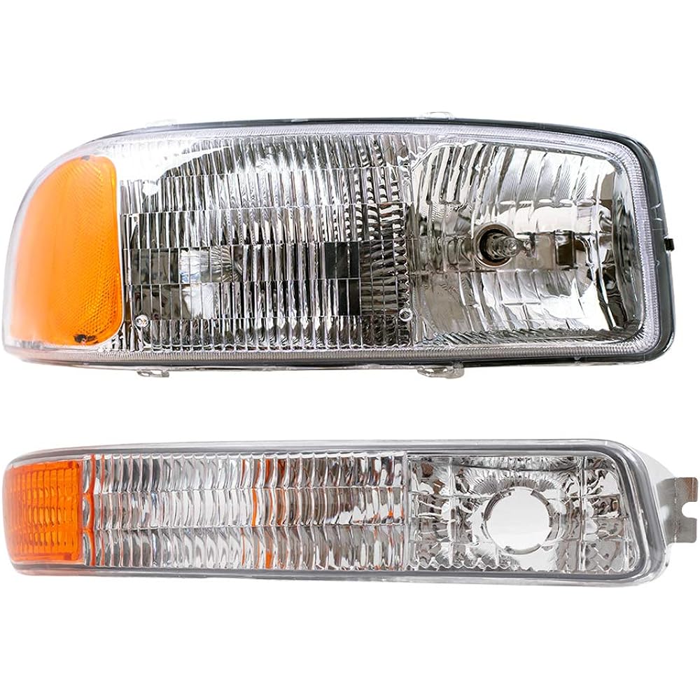 Headlight & signal marker lamp 4 pieces 99-07 GMC Sierra pickup truck & 00-06 YUKON/XL 15199560 1585035352 1585035352