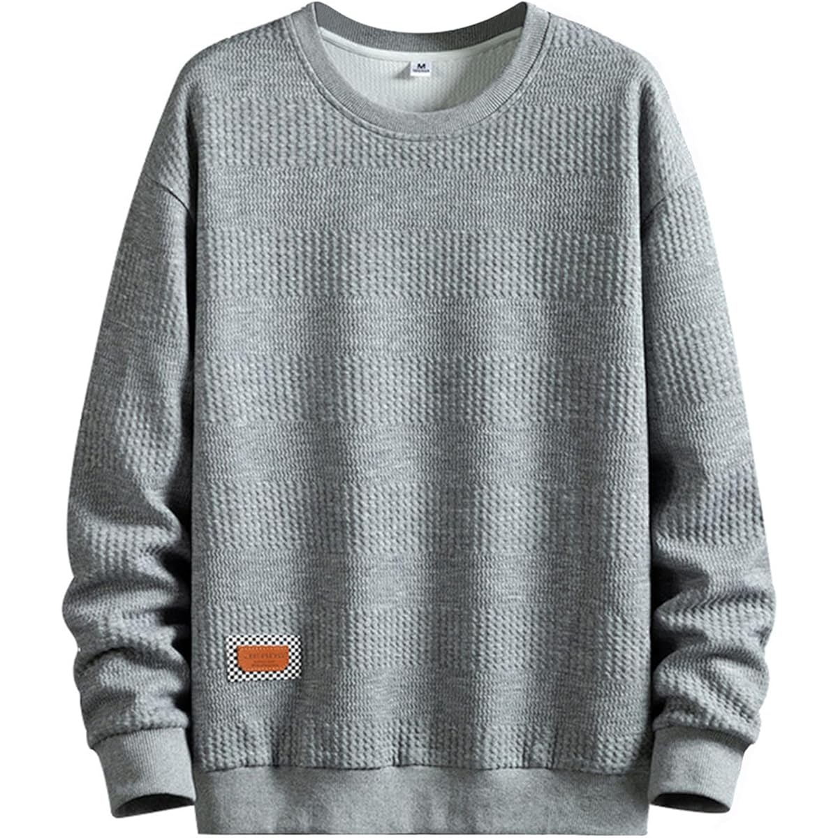[ANONIE] Men's Sweatshirt, Long Sleeve, Men's Autumn Clothes, Pullover Sweatshirt, Plain, Loose, Silhouette, Casual, Large Size
