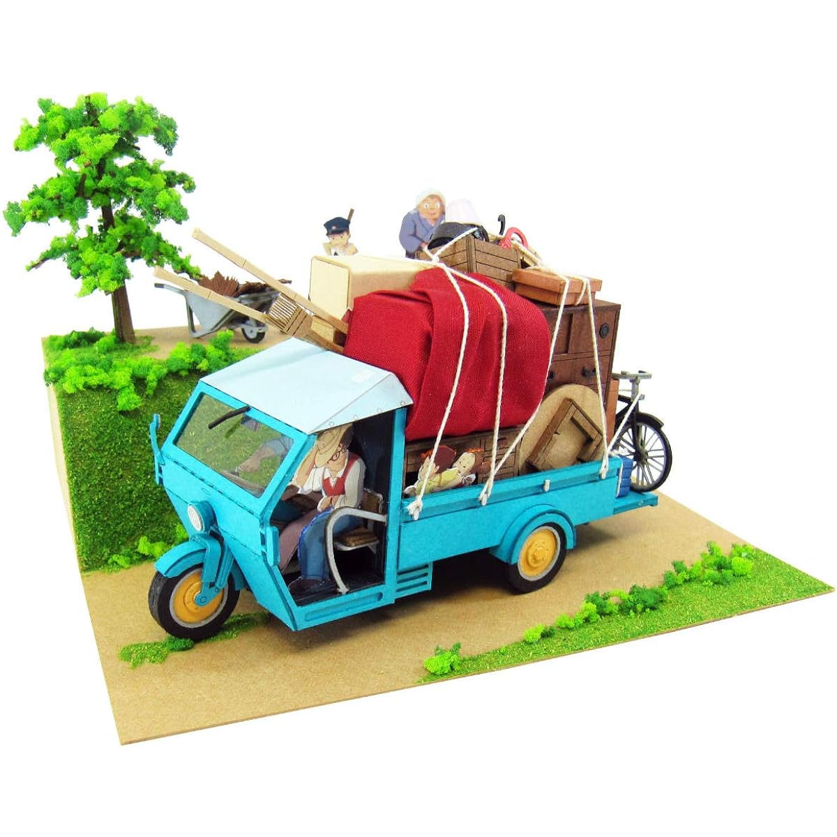 Sankei Miniatuart Kit Studio Ghibli Series My Neighbor Totoro Kusakabe Family Moving 1/48 Scale Paper Craft MK07-14