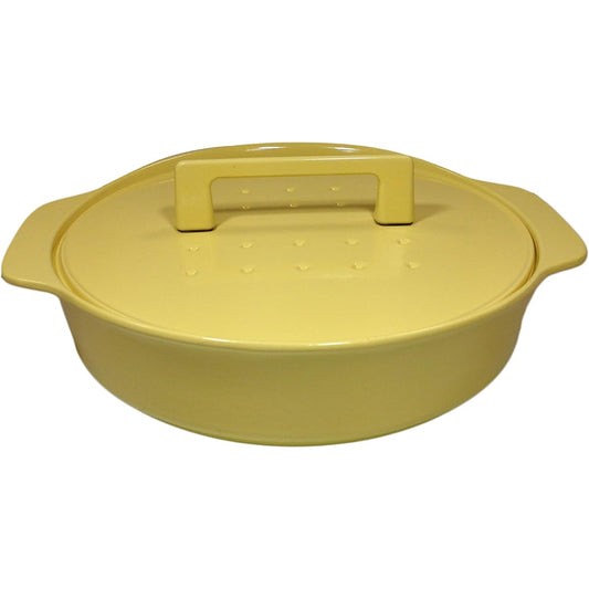 Hearth Designs ``For cooking rice etc.'' Nambu Ironware Enamel Pot i-ru Shallow Pot Lemon