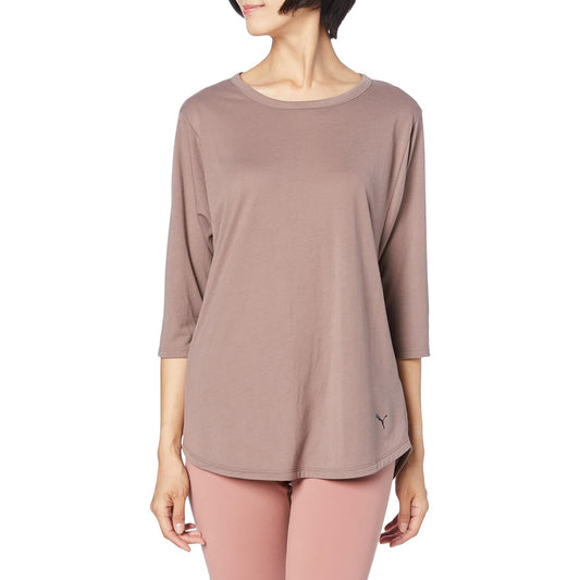[PUMA] Yoga Fitness 3/4 Sleeve Short Sleeve Absorbent Quick Drying STUDIO 3/4 T-Shirt 524299 Women's