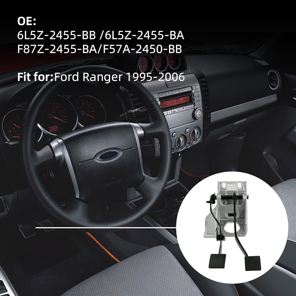 Brake Clutch Pedal Pedal Bracket Assembly Mount Bushing 6L5Z2455BB Ford Ranger 1995-2006