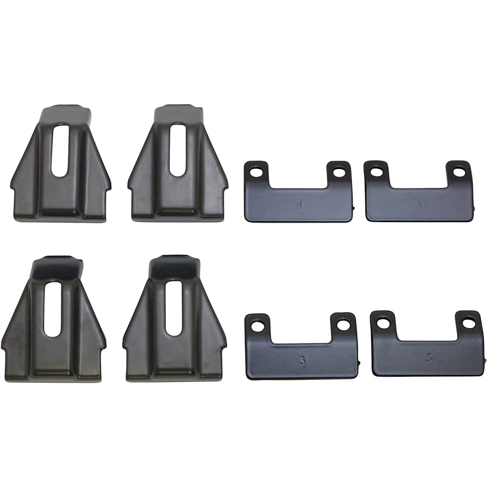 Terzo (by PIAA) Roof Carrier Base Carrier Mounting Holder Set by Car Model 4 Pieces Direct Roof Rail Type Black for Aero Bars [Mitsubishi RVR Outlander Eclipse Cross and Others] SR3