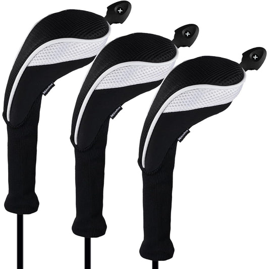 Andux Long Neck Golf Hybrid Club Head Covers with Replaceable Number Tags Set of 3 CTMT-01