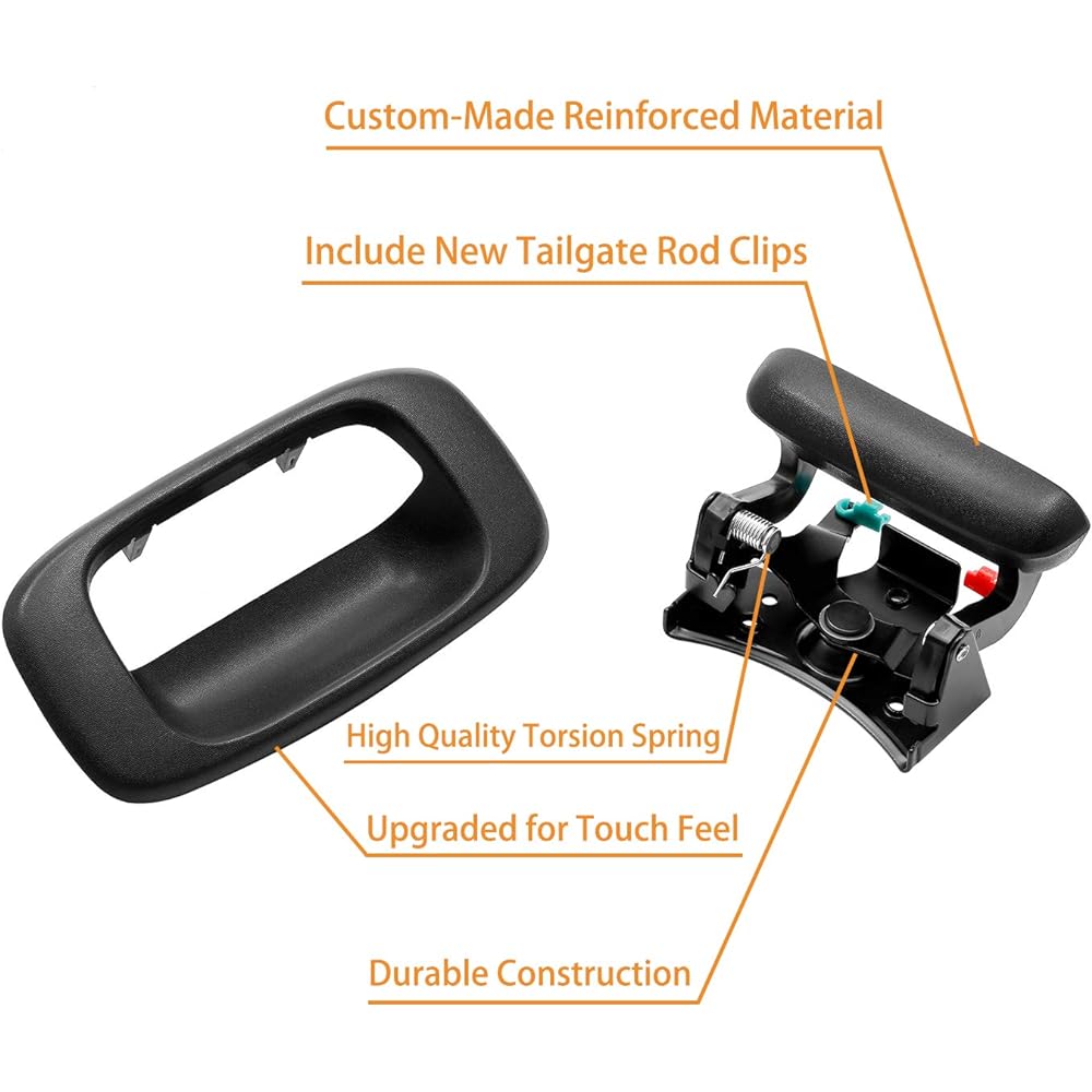 With tail gate handle latch and bezelt rim clip -GM parts 15997911, 15228539, 15228541, 15228540 replacement.