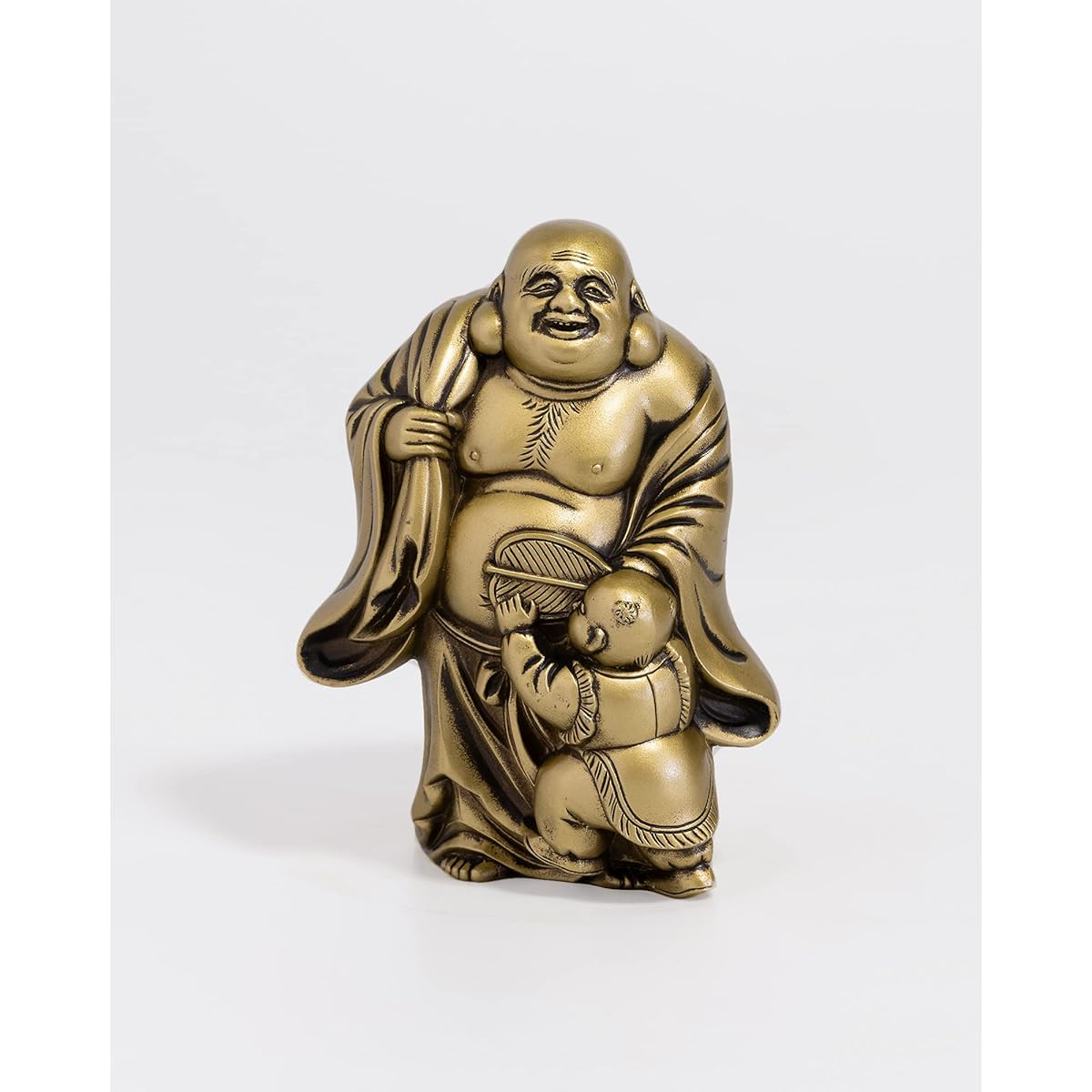 Seven Lucky Gods of Good Luck Clothes Silky Gold Buddhist sculptor: Hideun Makita Prototype_Kobiki Buddha Statue Ornament Takaoka Copperware (Hotei 7F)
