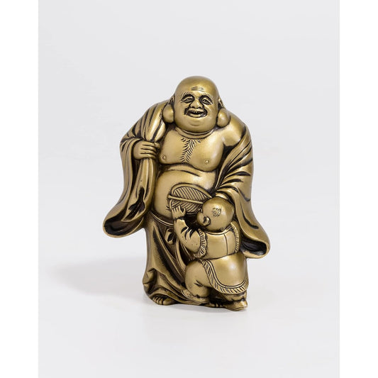 Seven Lucky Gods of Good Luck Clothes Silky Gold Buddhist sculptor: Hideun Makita Prototype_Kobiki Buddha Statue Ornament Takaoka Copperware (Hotei 7F)