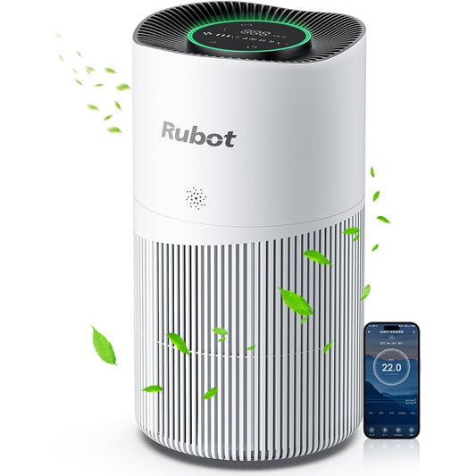 RUBOT Air Purifier, 23 Tatami Mats, Deodorizing, Deodorizing, Dust, Pollen, PM2.5, Pet, Quiet, Energy Saving, Pet Odor, Timer Function, Child Lock Included, Bedroom/Living Room/Entrance/Toilet, PSE Certification, Japanese Instruction Manual, Air Purifier