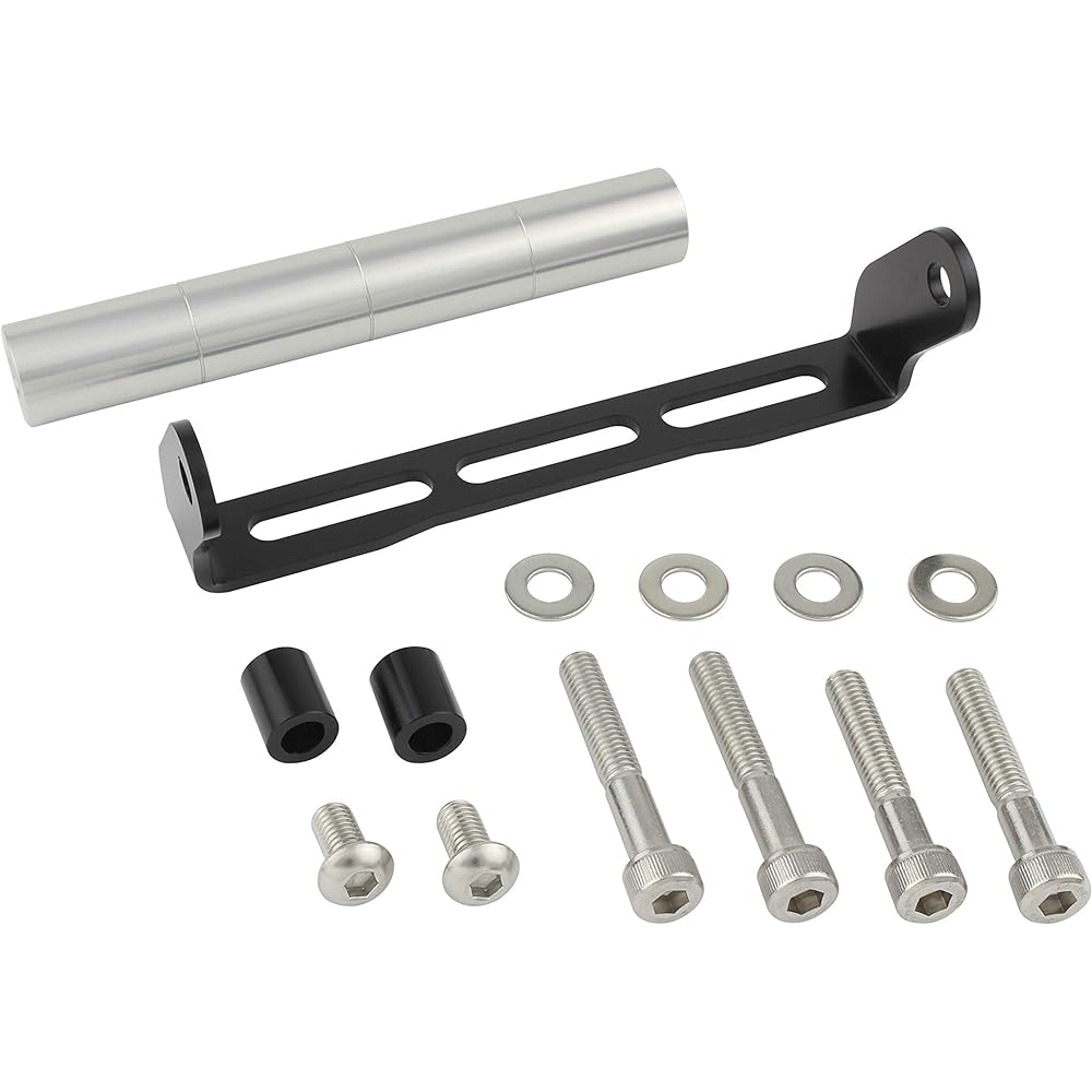 POSH Motorcycle Supplies Smartphone Holder Mount Stay Handle Post Mounting Type Bar Handle Car Universal Silver 500279-03