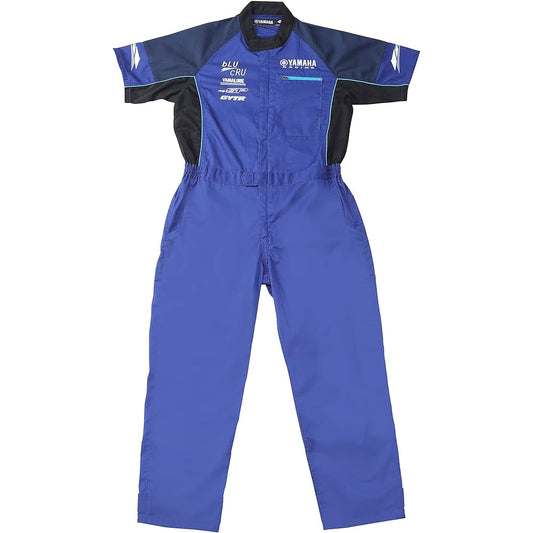 Yamaha YAMAHA RACING YRM22-SA Short Mechanic Suit Blue 3L Size 90792-Y1563 Short Sleeve Working Suit Sustainable Material Sweat Absorbent Quick Drying