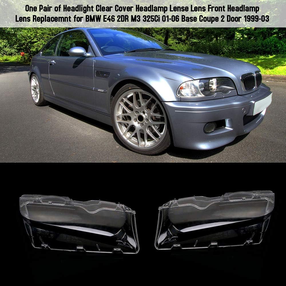 CARRFAN Head Light Lens Cover 1 Pair left and right side car Head Light Head Lump Lens Clear Lens Cover Cover Replacement Product