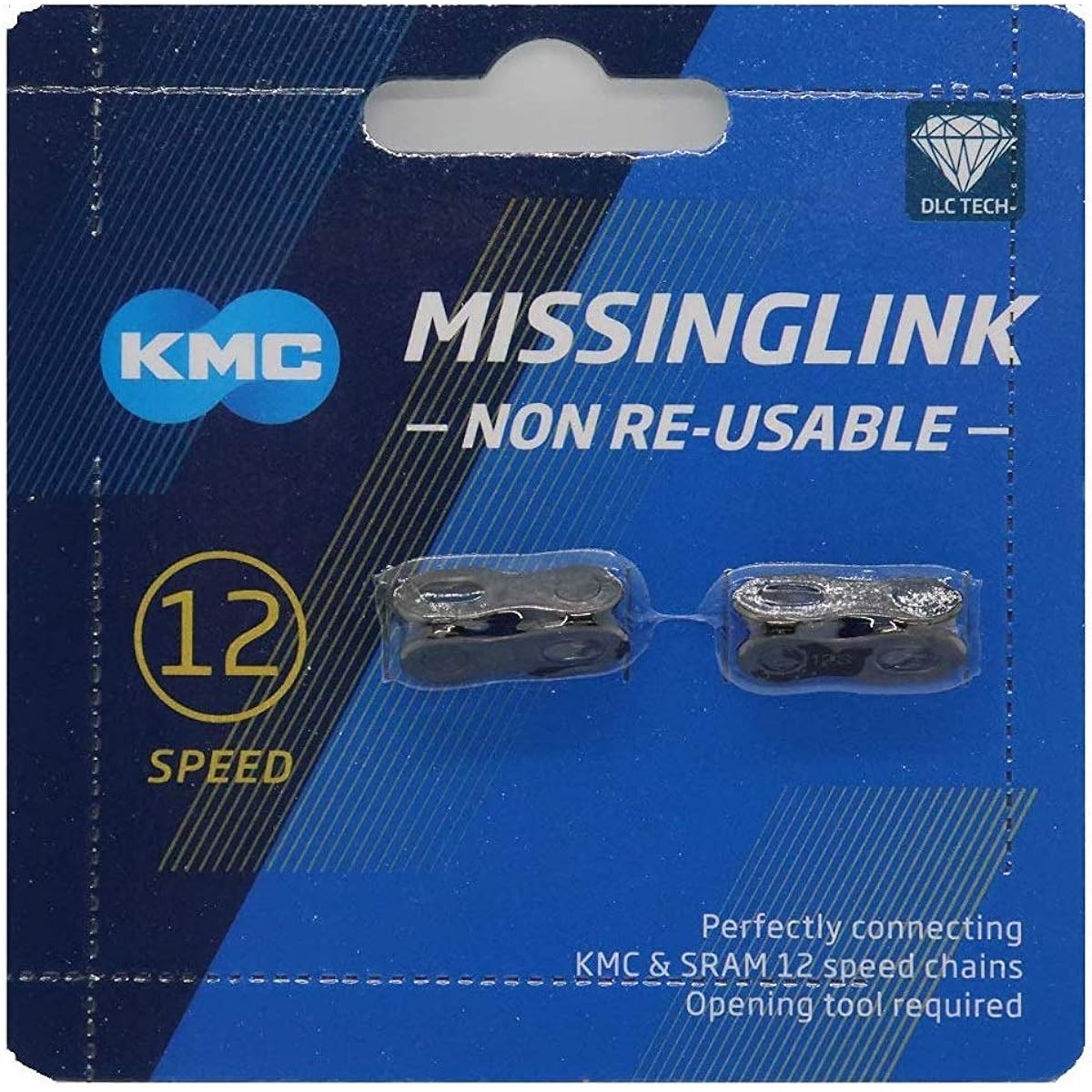 KMC DLC Missing Link for 12 Speed/12S/12 Speed Missing Link (Black) [Parallel Import]