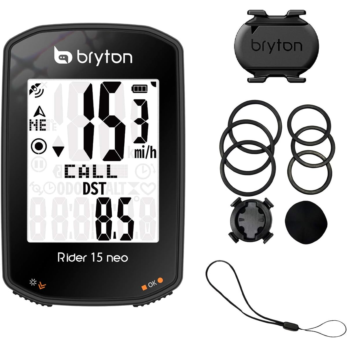 Bryton Rider 15Neo C Cycle Computer/Bicycle Navigation/Equipped with touch screen/Equipped with GPS/Speedometer/Up to 16 hours on a single charge (with cadence)