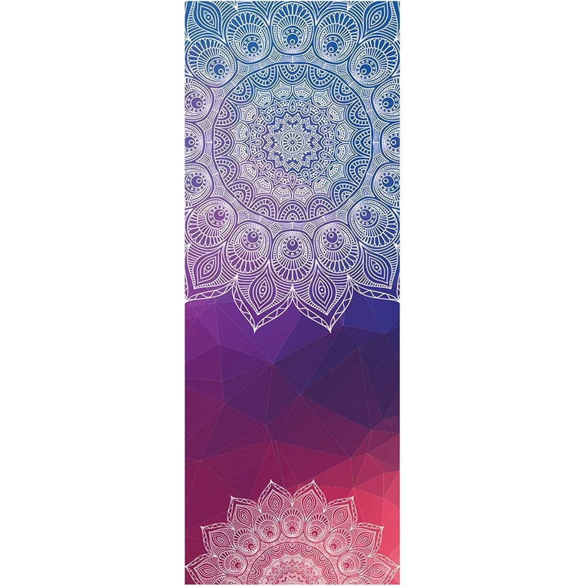 [Buona Vita] Yoga Towel, Yoga Rug, Anti-Slip, Yoga Towel, 183 x 65 cm, Water Absorbent, Sweat Absorbent, Quick Drying, Lightweight, Fully Washable, Durable, Quick Drying, Water Absorbing, Portable, Non-Slip, Fitness, Meditation (D)