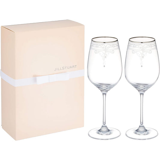 NARUMI Pair Wine Glass JILL STUART 340cc Set of 2 Made in Japan GW4132-63393A