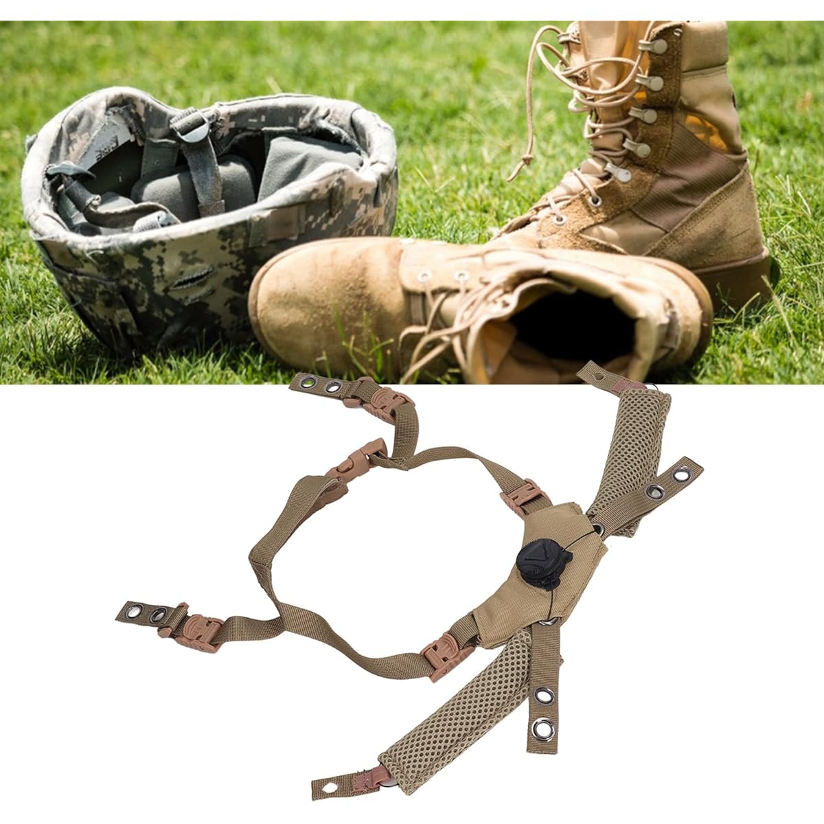 Helmet suspension system, exquisite helmet chin strap adjustable dial, with screws for modification