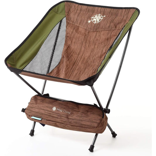 Mag Cruise Outdoor Chair [Patent Office Utility Model Patented] Return Guarantee System Folding Chair Ultra Lightweight 830g Storage Bag Included Folding Chair Camping (Earth Brown)